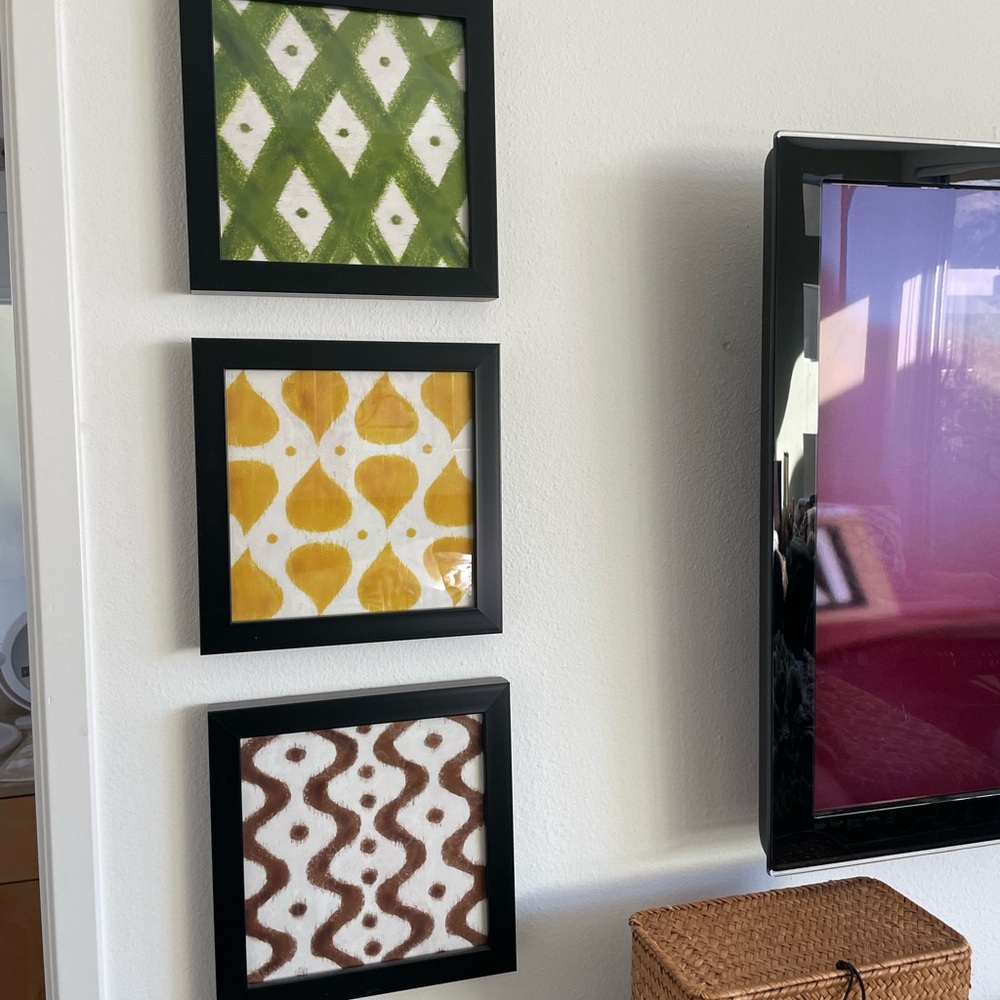 Three geo wall prints